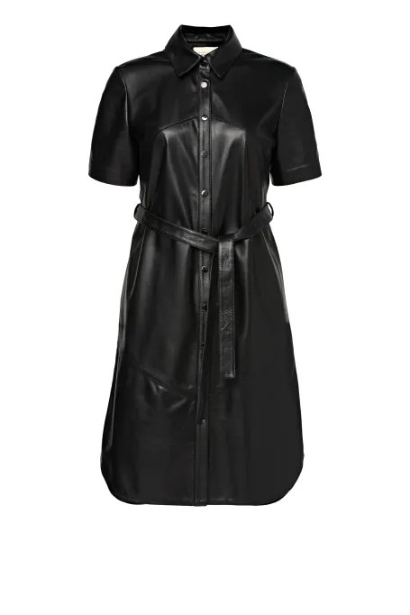 Rochie de piele neagră Rochie de piele neagră