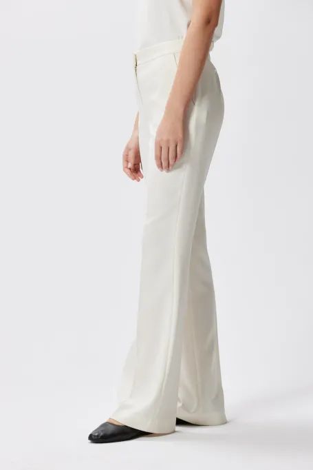 Pantaloni de costum albi