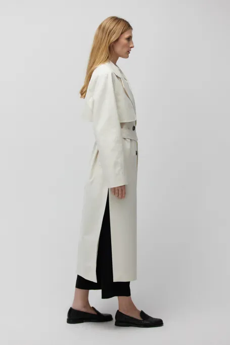 Trenci alb cu mătase