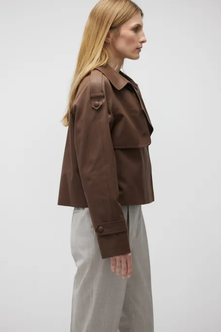 Jachetă maro cu epoleți