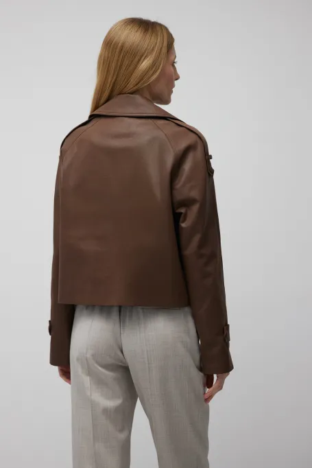 Jachetă maro cu epoleți