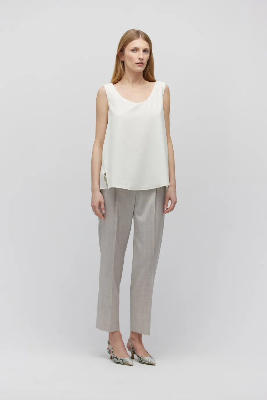 Bluza albă din mătase Bluza albă din mătase