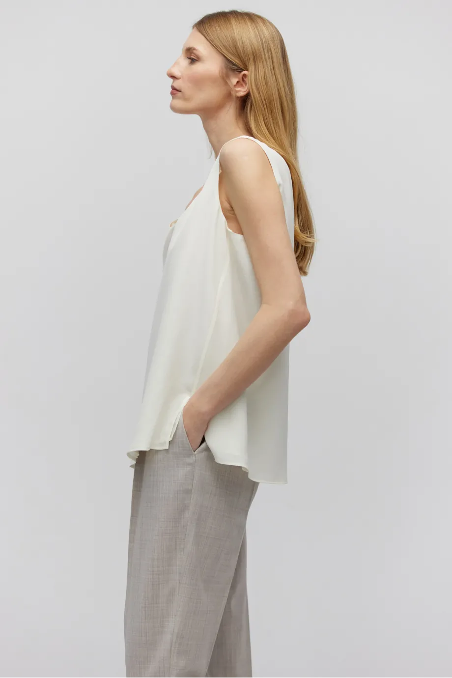 Bluza albă din mătase Bluza albă din mătase