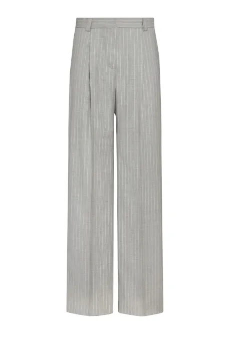 Pantaloni de lână cu croială largă