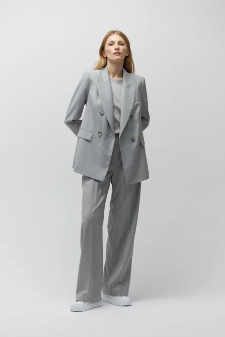 Pantaloni de lână cu croială largă