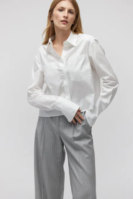 Cămașă albă din bumbac