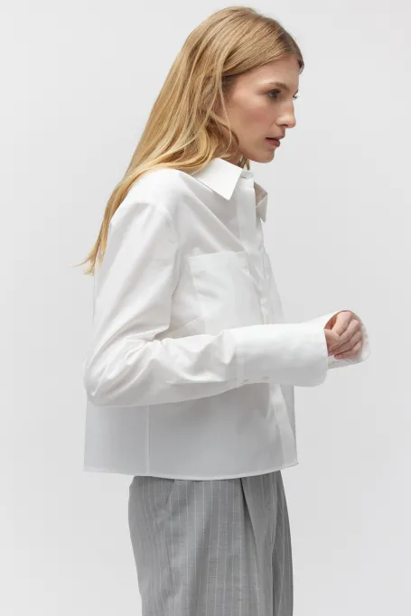 Cămașă albă din bumbac