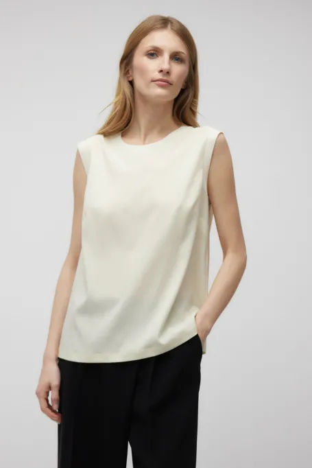 Bluza cu bretele late din mătase