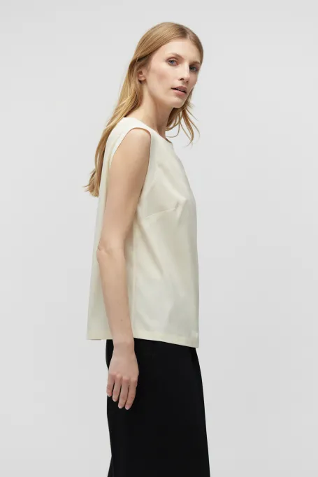 Bluza cu bretele late din mătase