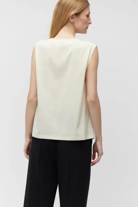 Bluza cu bretele late din mătase