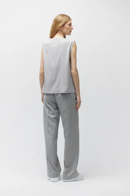 Bluză gri din mătase