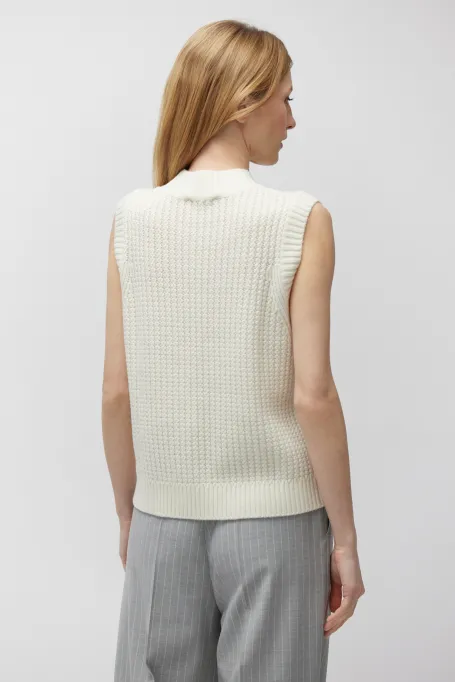 Bluza fără mâneci din lână merinos Bluza fără mâneci din lână merinos