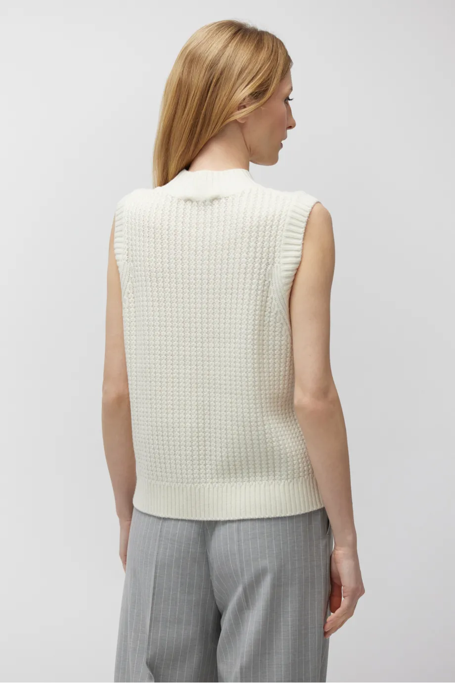 Bluza fără mâneci din lână merinos Bluza fără mâneci din lână merinos