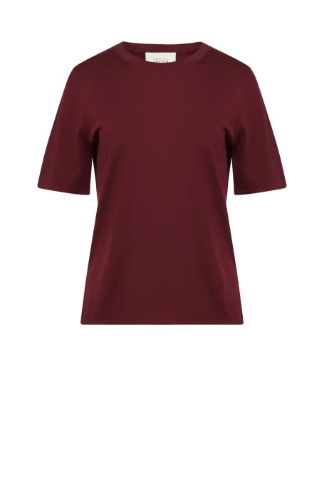 Bluza cu mânecă scurtă din lână merinos Bluza cu mânecă scurtă din lână merinos