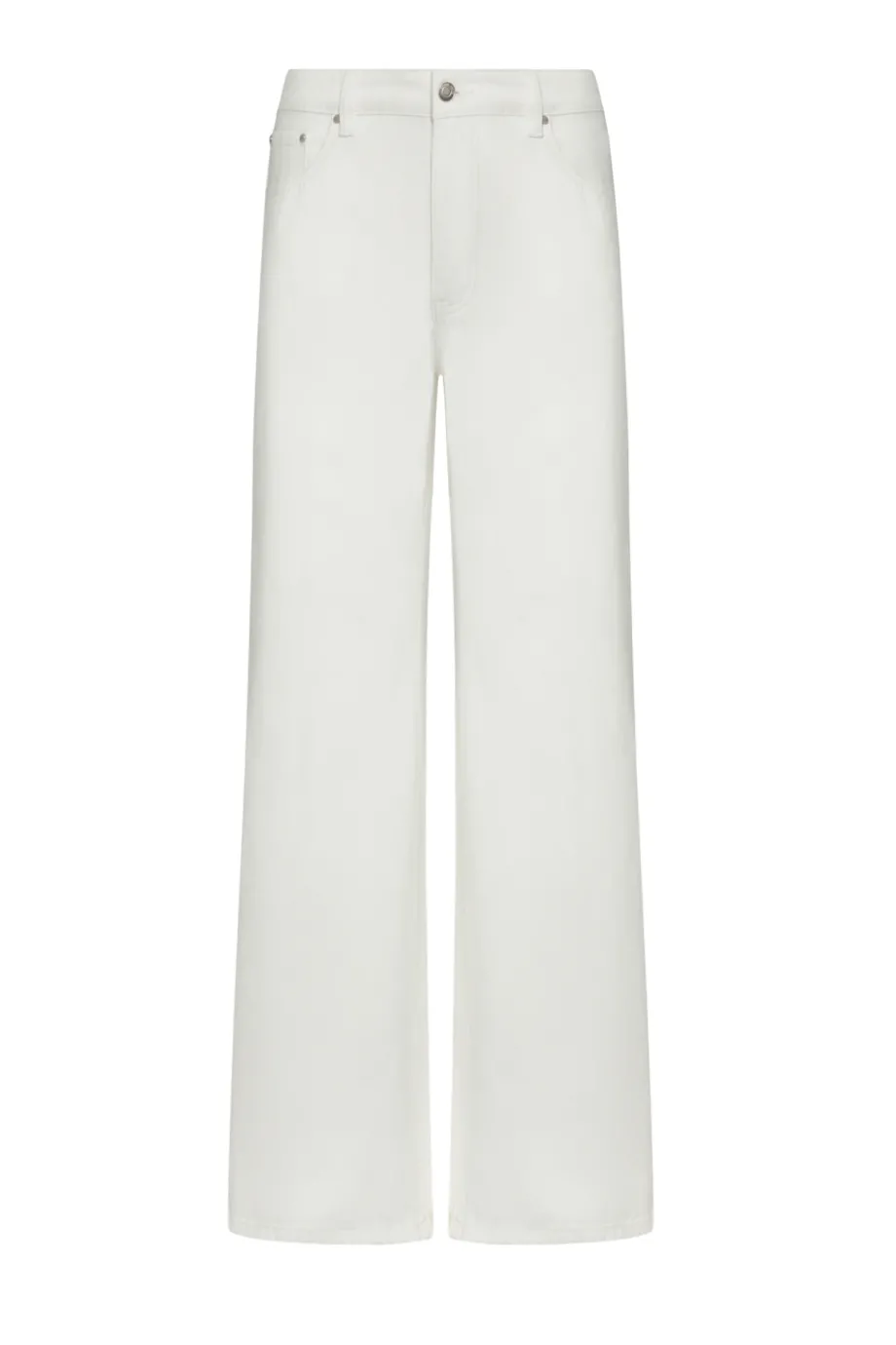 Blugi albi cu picior larg Blugi albi cu picior larg