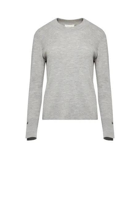 Bluză gri din lână merinos