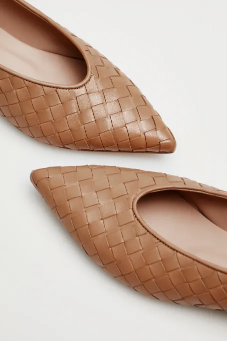 Balerini din piele împletită