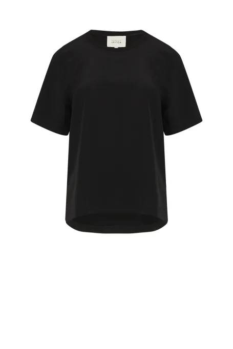 Bluză neagră cu mătase Brigitte