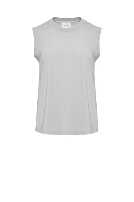 Bluză gri din mătase