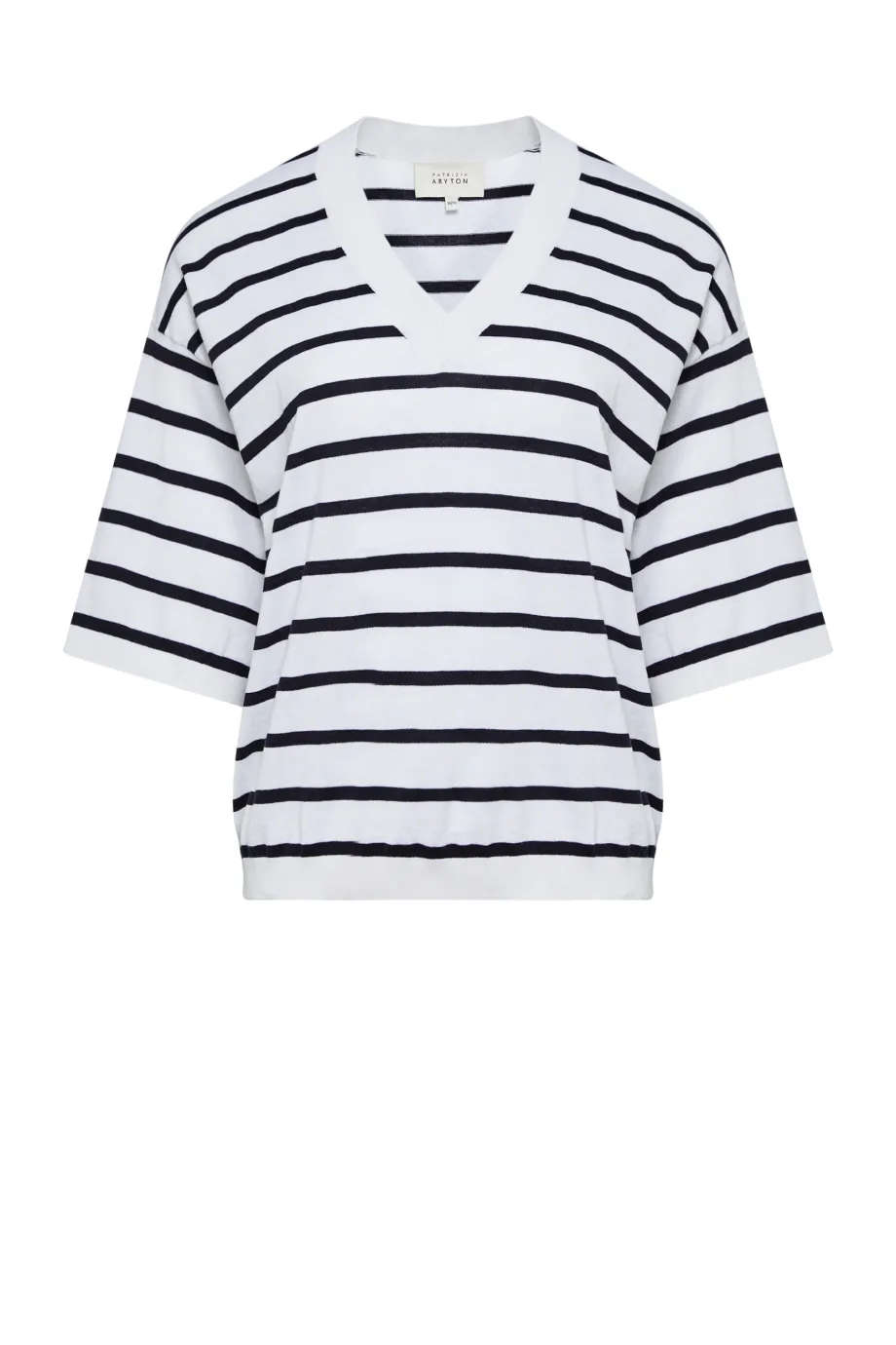 Tricou cu dungi și mătase Tricou cu dungi și mătase