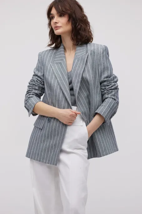 Sacou din in cu dungi