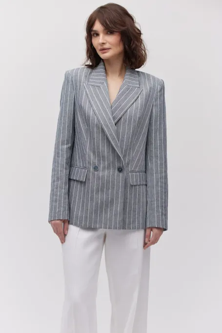 Sacou din in cu dungi