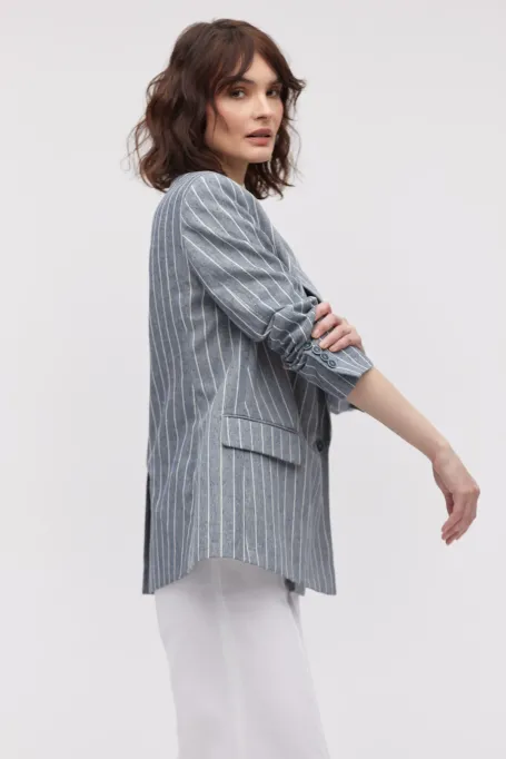 Sacou din in cu dungi