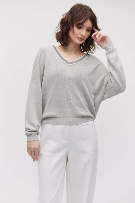 Bluza de in cu decolteu în V