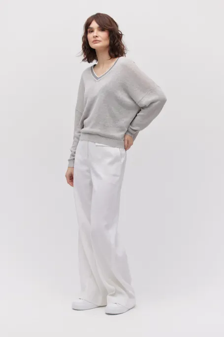 Bluza de in cu decolteu în V