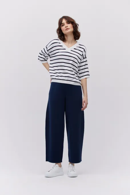 Tricou cu dungi și mătase Tricou cu dungi și mătase