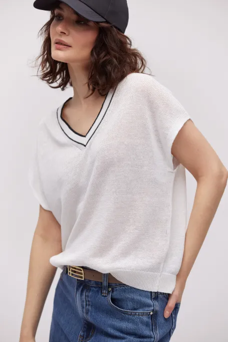 Bluza albă de in