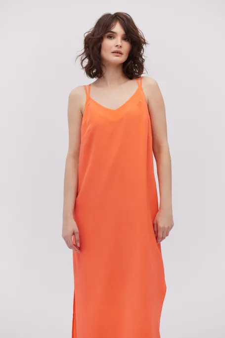 Rochie midi din mătase