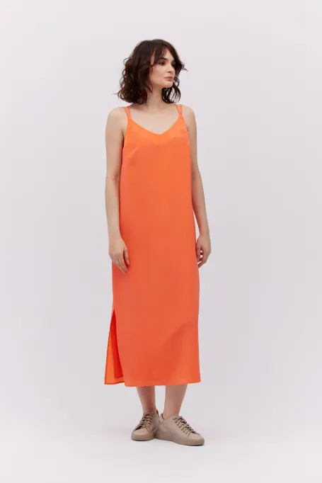 Rochie midi din mătase