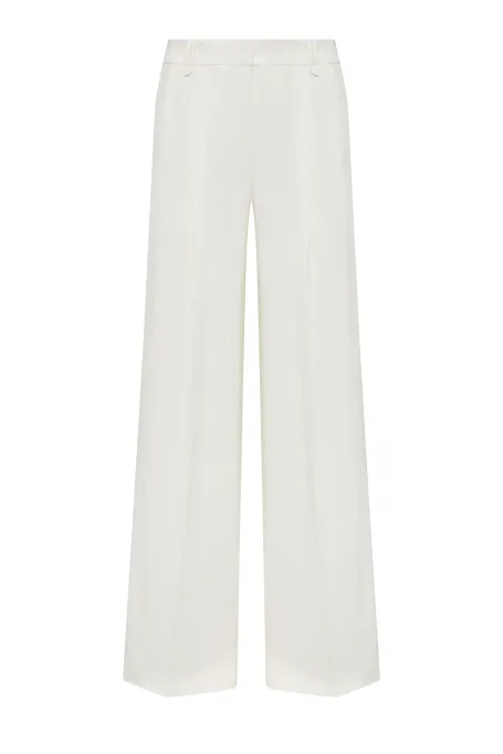 Pantaloni largi eleganti albi Pantaloni largi eleganti albi