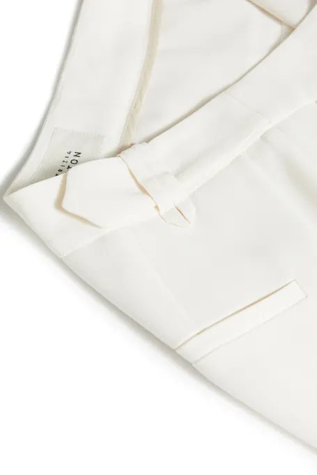 Pantaloni largi eleganti albi Pantaloni largi eleganti albi