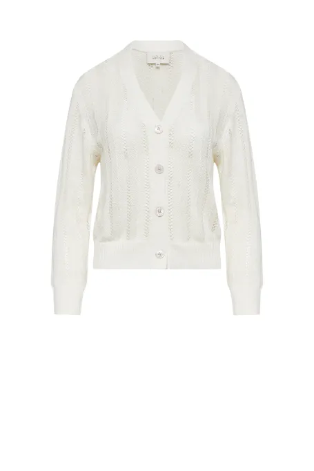 Cardigan alb de in Cardigan alb de in