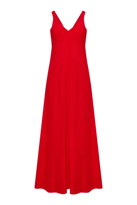Rochie maxi roșie din mătase Rochie maxi roșie din mătase