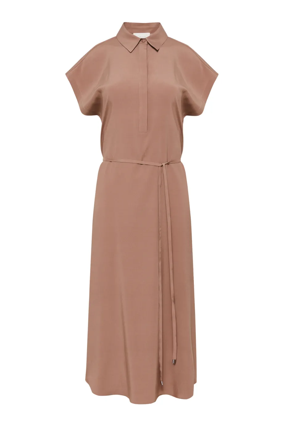 Rochie cămașă midi din mătase, maro Rochie cămașă midi din mătase, maro