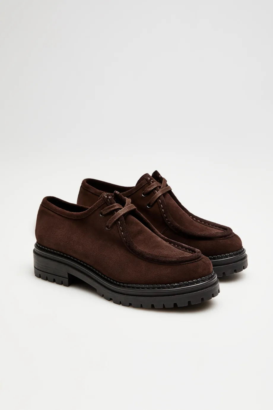 Pantofi oxford din piele întoarsă Pantofi oxford din piele întoarsă
