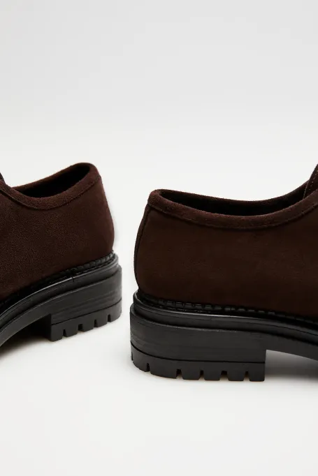 Pantofi oxford din piele întoarsă Pantofi oxford din piele întoarsă
