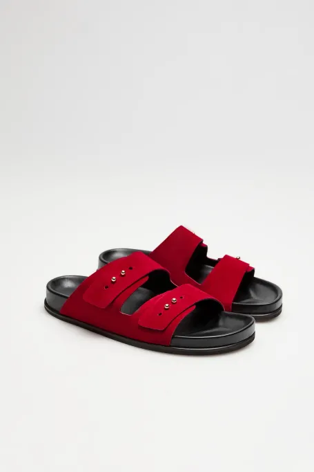 Șlapi din piele de căprioară