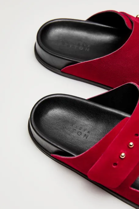 Șlapi din piele de căprioară