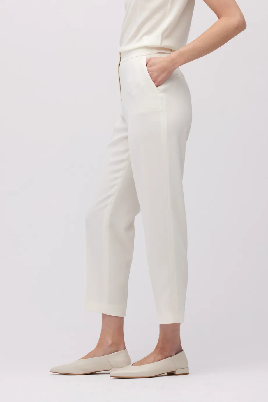 Pantaloni albi de costum Lotto Pantaloni albi de costum Lotto