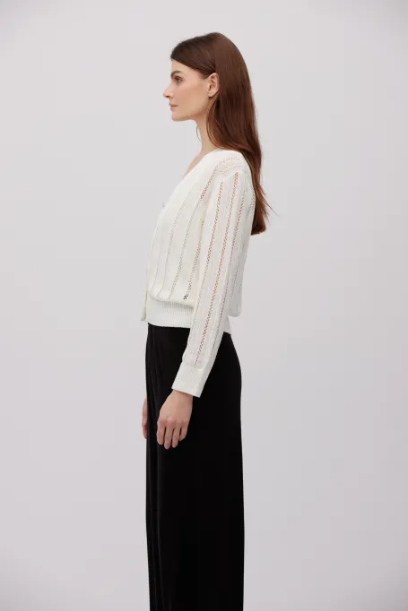 Cardigan alb de in Cardigan alb de in