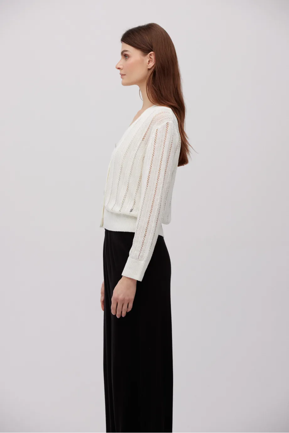 Cardigan alb de in Cardigan alb de in