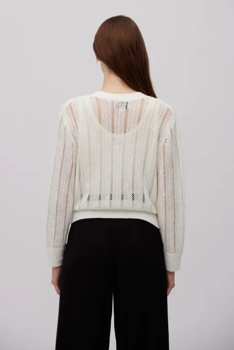 Cardigan alb de in Cardigan alb de in