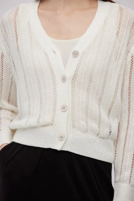 Cardigan alb de in Cardigan alb de in
