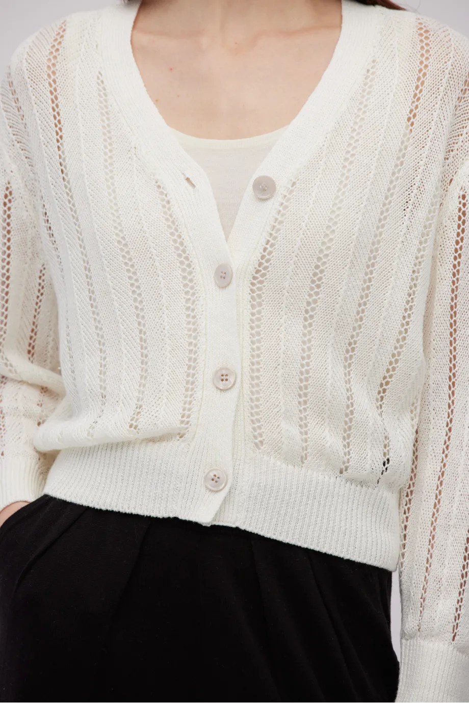 Cardigan alb de in Cardigan alb de in