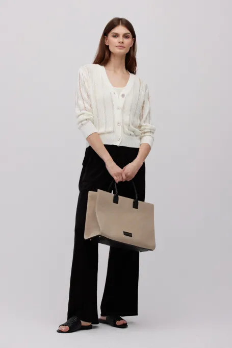 Cardigan alb de in