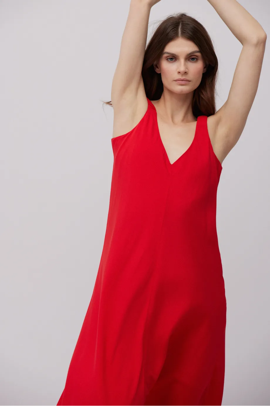 Rochie maxi roșie din mătase Rochie maxi roșie din mătase